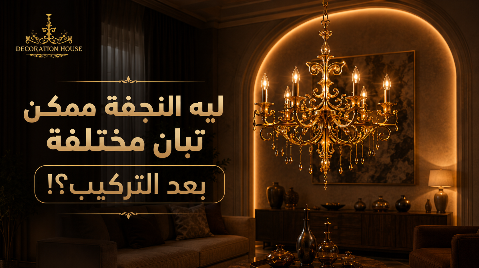 ليه النجفة ممكن تبان مختلفة بعد التركيب؟ - ديكوريشن هاوس