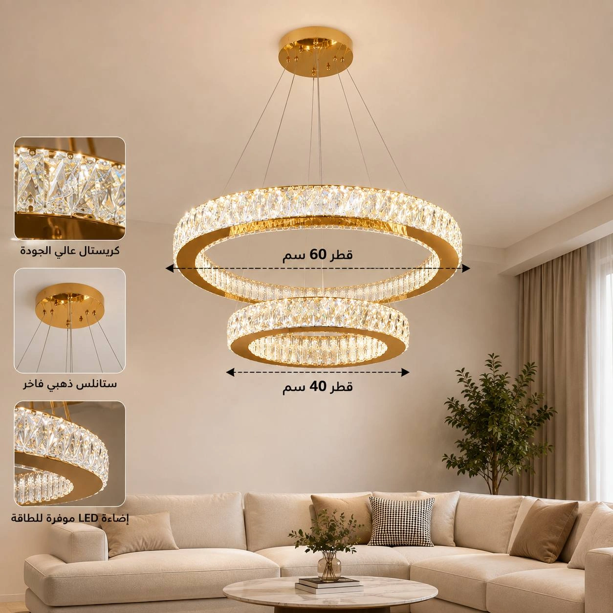 جيميناي دويل ٦٠ + ٤٠  سم - ديكوريشن هاوس