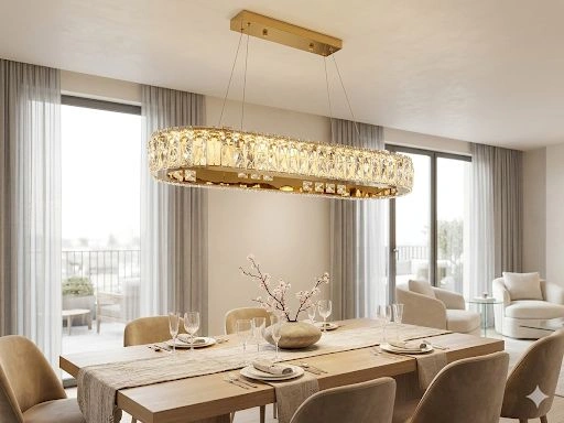 نجفه كريستال هرمي 80*30 سم